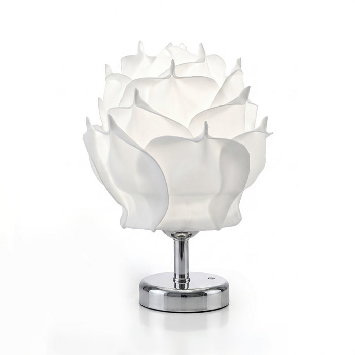 Opviq Lámpara de mesa Eva Blanco y Plata
